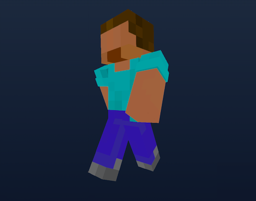 Original Steve skin before the shading upgrade