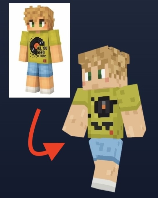 Generated 3D Minecraft character image